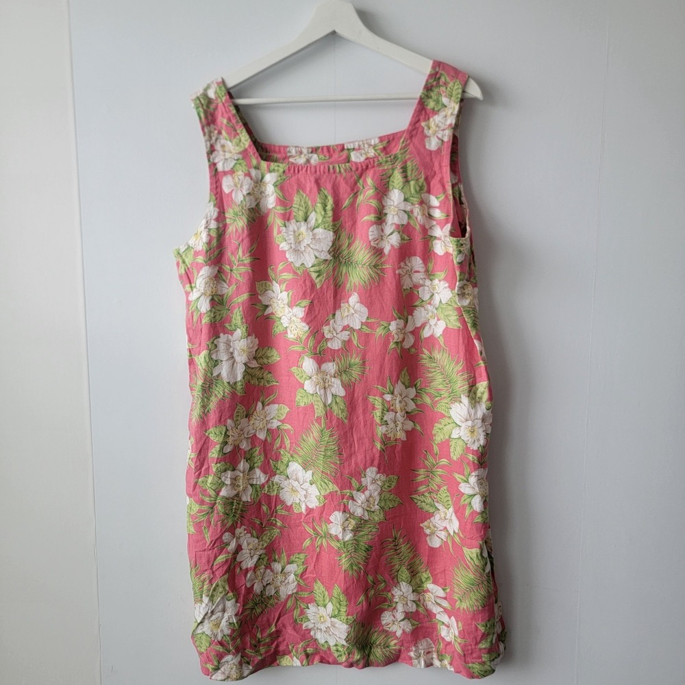 Jones New York Sport Women's 100% Linen Mini Dress size 16 Beach breathable
